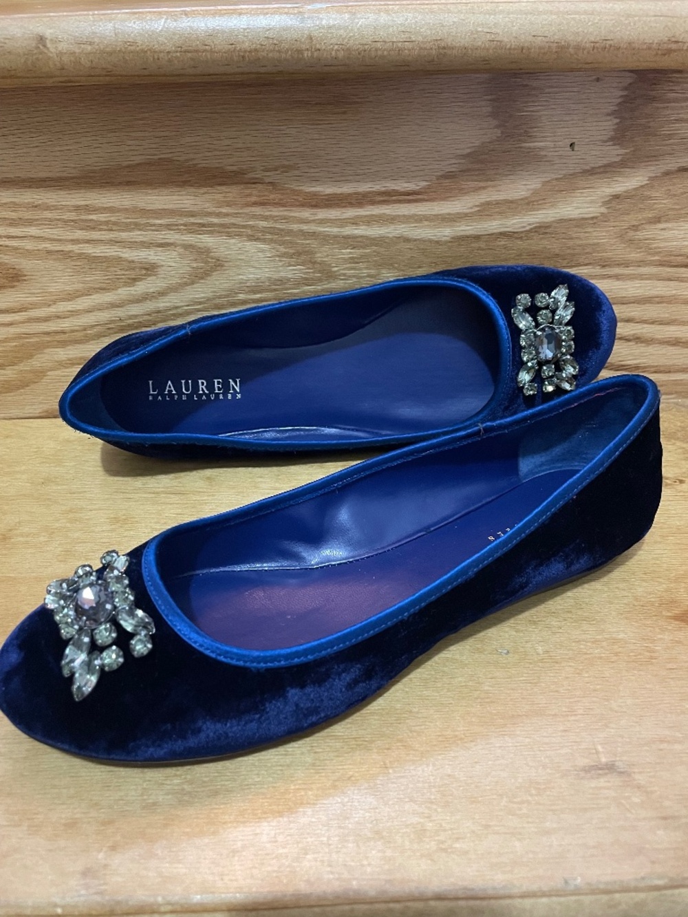 Ralph Lauren Rhinestone Velvet Shoes 8.5